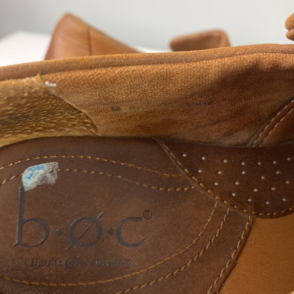 BOC Nubuck Comfort Heeled Leather Distressed Ankle Boot Size 8  Cottagecore - Picture 10 of 16